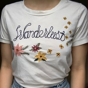 Wanderlust Embroidered Tee